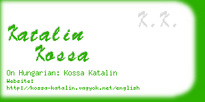 katalin kossa business card